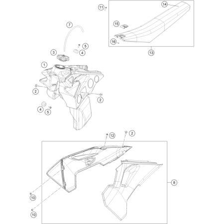 RÉSERVOIR, SELLE HUSQVARNA...